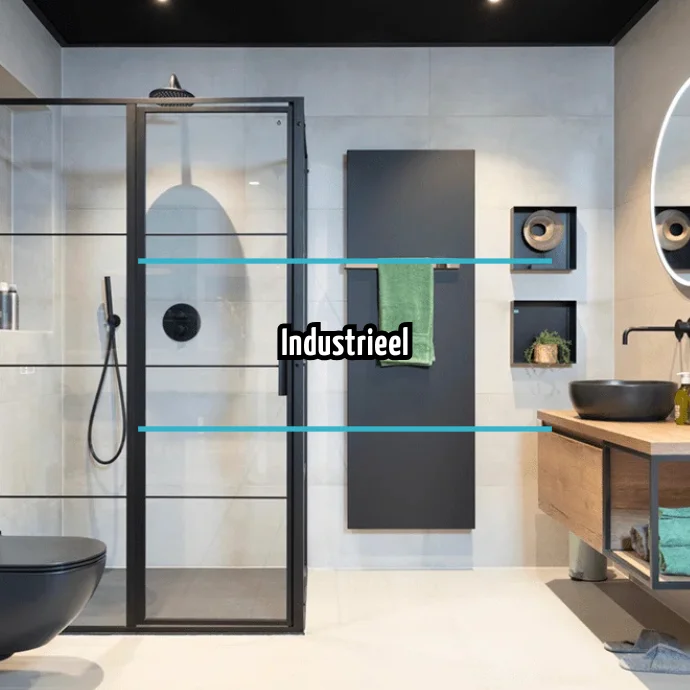 Industriële stijlbadkamer