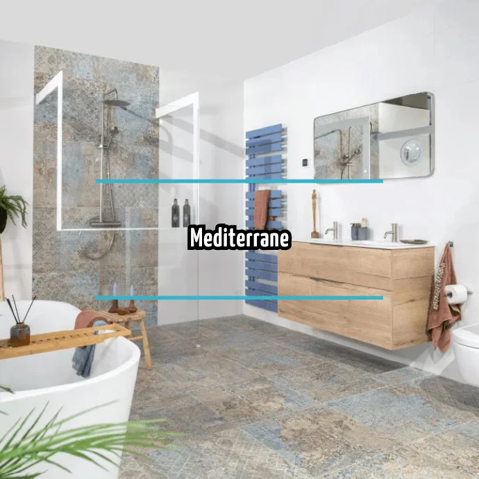 Mediterrane stijlbadkamer